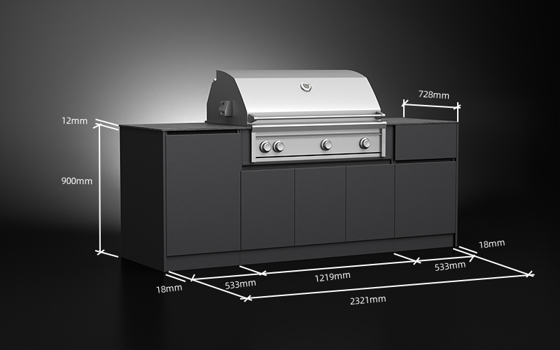 2.4 Meter Modular Outdoor Kitchen
