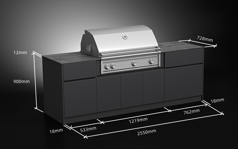 2.5 Meter Freestanding Outdoor Kitchen