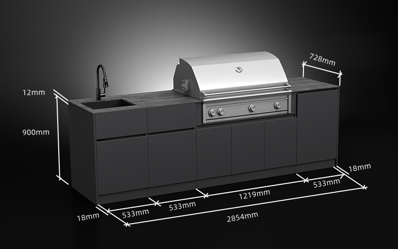 2.8M Outdoor Modular Kitchen Units