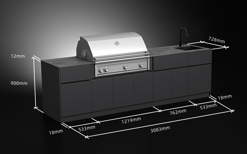 3 Meter Kitchen Cabinets Outside