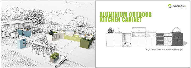SPACE Aluminium Outdoor Kitchen Cabinet Catalog