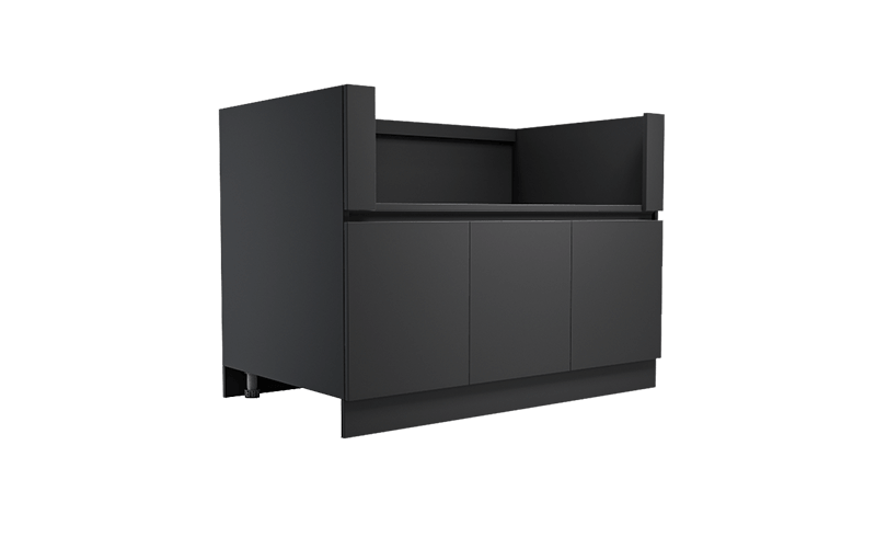 Black Color Gas Grill Cabinet