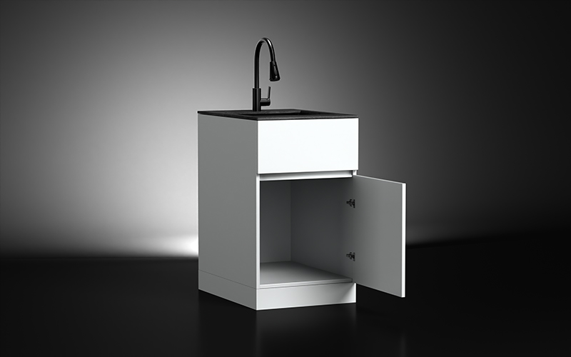 Aluminium Outdoor Kitchen With Stainless Steel Sink