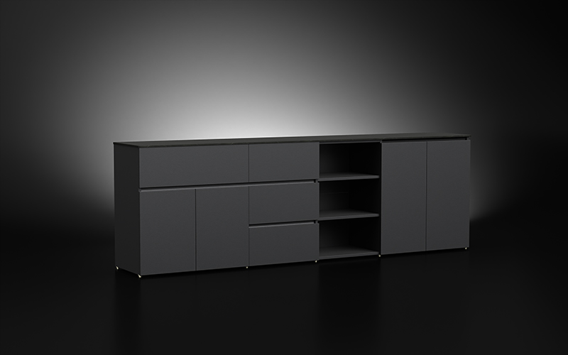 Aluminium Storage Cabinets With Countertop