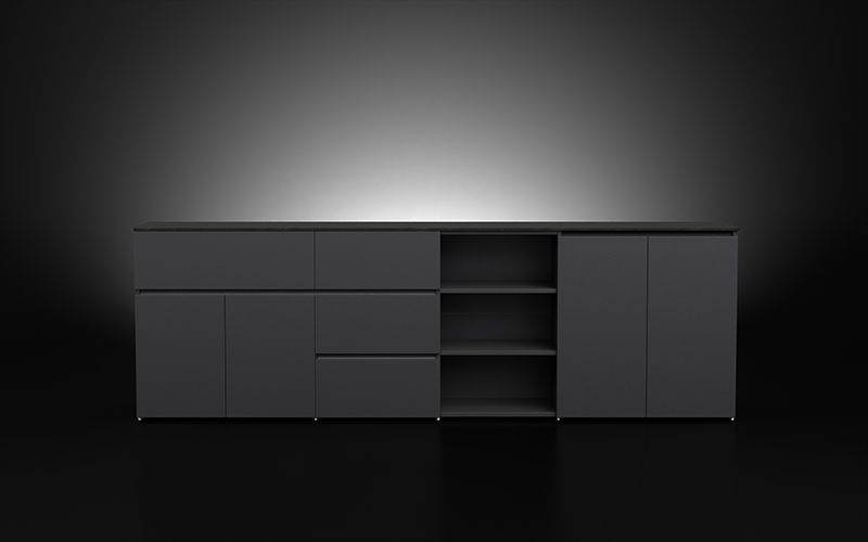 Black Color Aluminium Outdoor Cabinetry