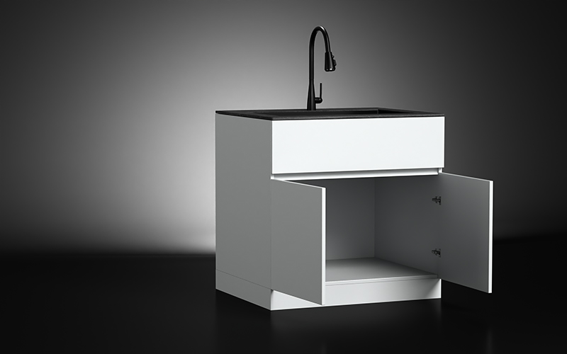 Double Door Large Outdoor Kitchen Sink Cabinet