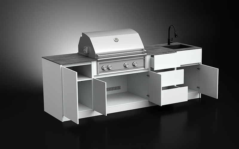 Extruded Aluminium Exterior Kitchen Cabinets
