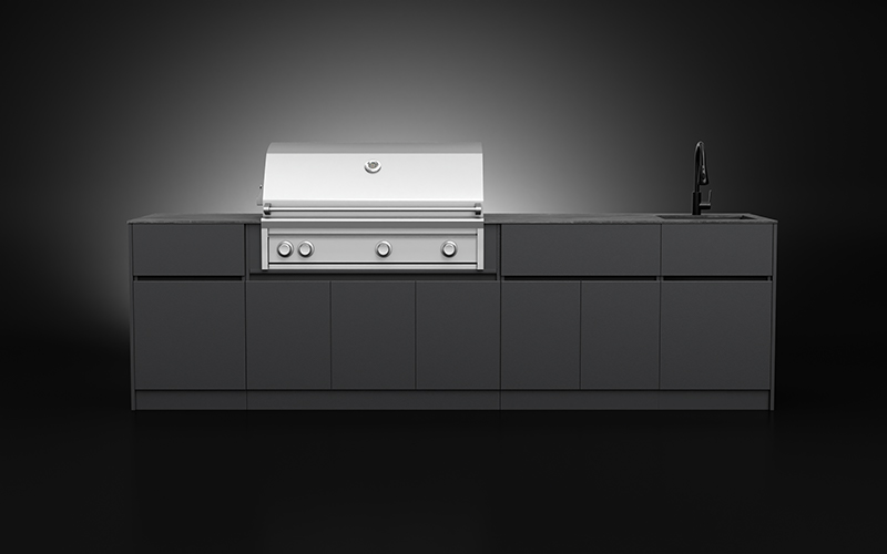 Extruded Aluminium Freestanding Outdoor Kitchen Cabinets