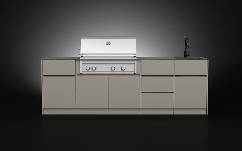 Extruded Aluminium Modern Outdoor Kitchen Cabinets