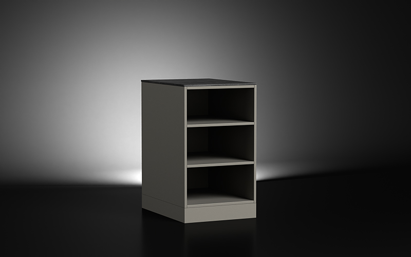Extruded Aluminium Open Cabinet With Shelves For Outdoor Kitchen