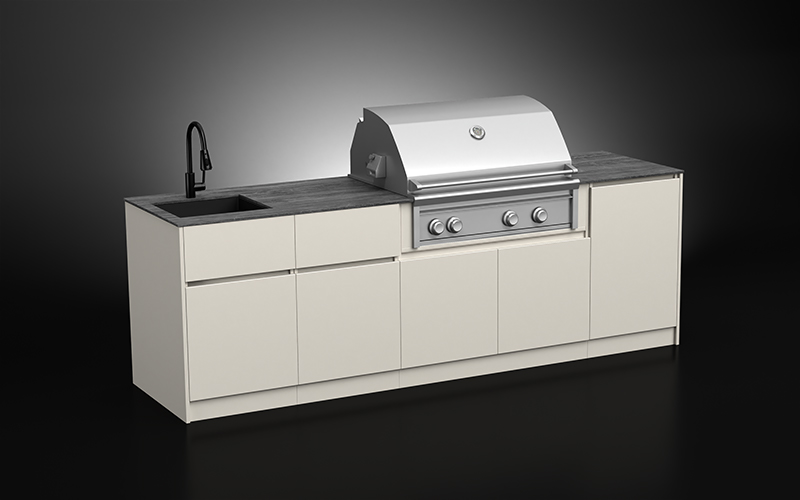 Extruded Aluminium Outdoor BBQ Kitchen Cabinets