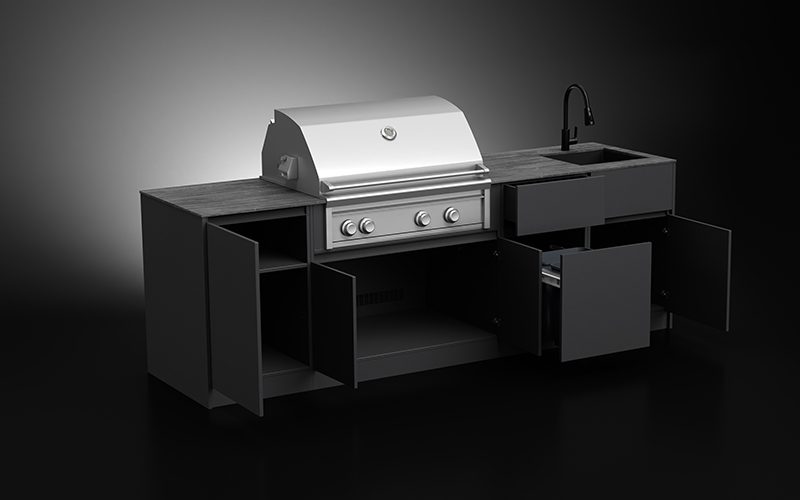 Extruded Aluminium Outdoor Barbecue Kitchen