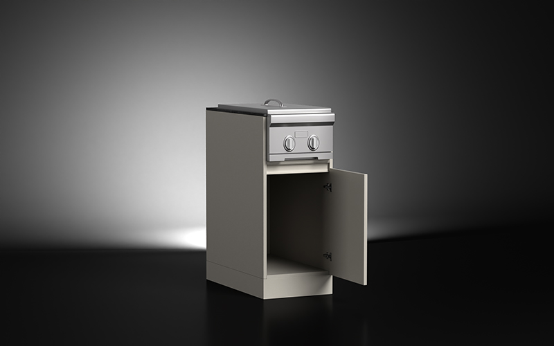 Extruded Aluminium Single Burner Gas Stove outdoor Cabient