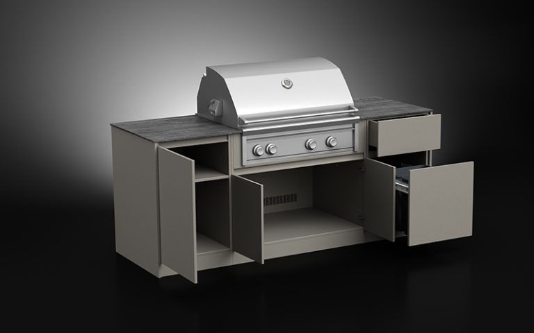 Extruded Aluminium Small Outdoor BBQ Kitchen