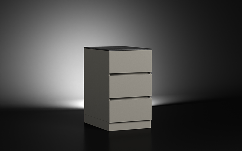 Extruded Aluminium Three Drawers Outdoor Kitchen Cabinet