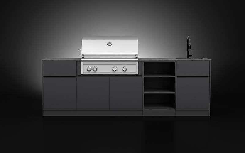 Extruded Aluminium Weatherproof Outdoor Cabinets With sink