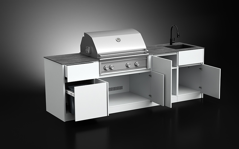 Extruded Aluminium Weatherproof Outdoor Kitchen