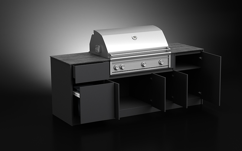 Extruded Aluminum Outdoor Cabinets For Outdoor Kitchen