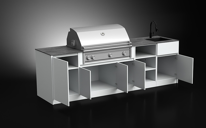 Full Powder Coating Outdoor Modern Kitchen
