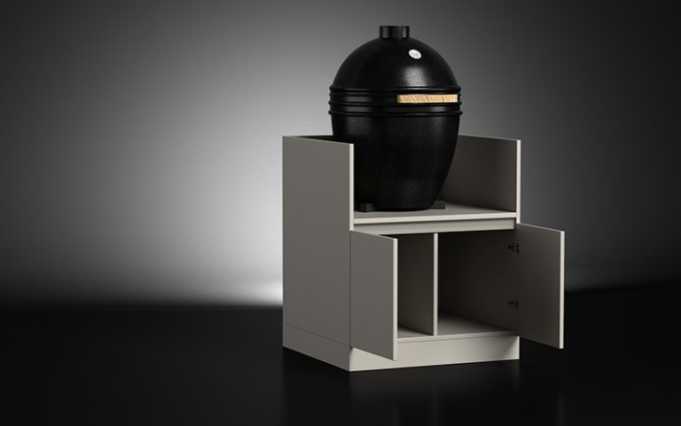 Khaki Color Extruded Aluminium Kamado Outdoor Kitchen Cabient
