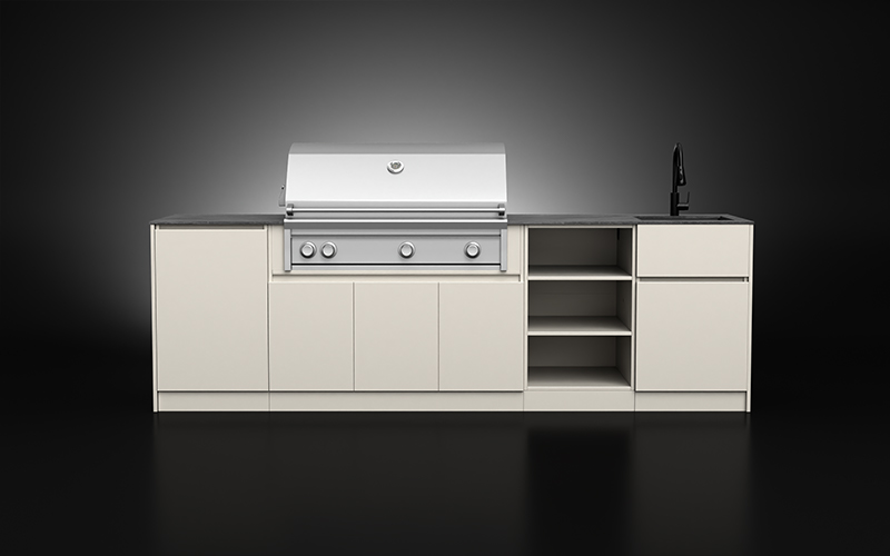 Khaki Color Modern Outdoor Kitchen