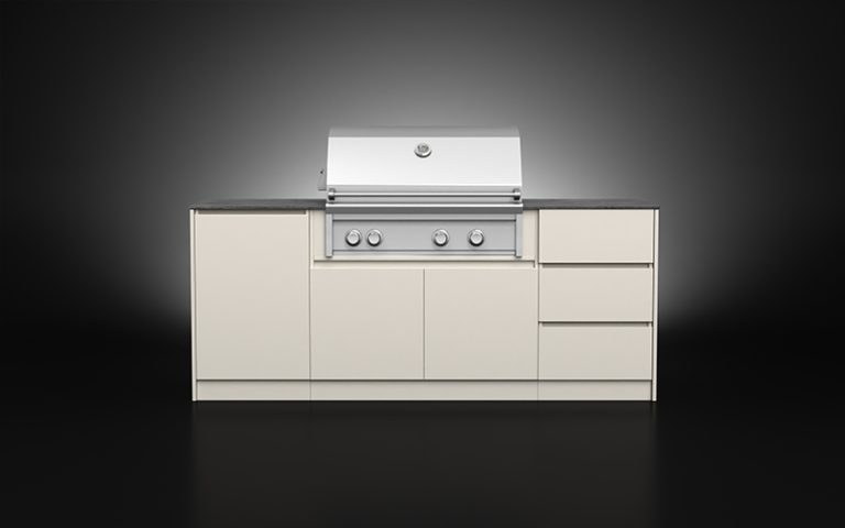 Khaki Color Tiny Outdoor Kitchen