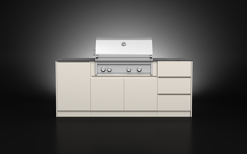 Khaki Color Tiny Outdoor Kitchen