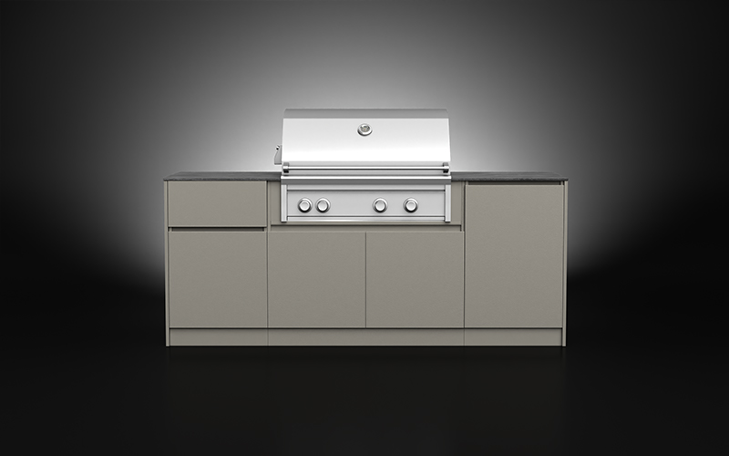 Light Brown Color Mini Outdoor Kitchen
