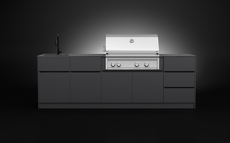 Linear Outdoor Garden Kitchen Units
