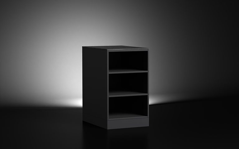 Low Open Shelf Outdoor Kitchen Cabinet