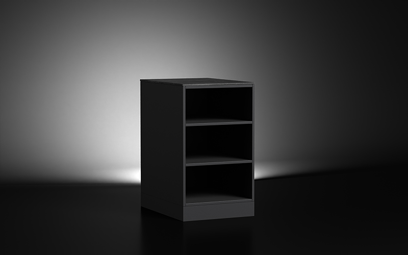 Low Open Shelf Outdoor Kitchen Cabinet