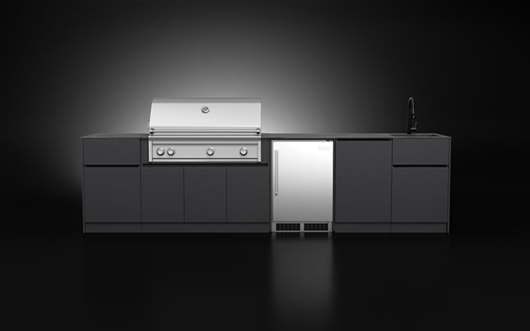 Modular Outdoor BBQ Kitchen With Fridge