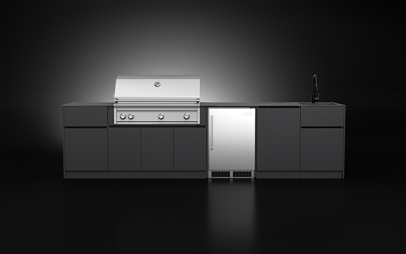 Modular Outdoor BBQ Kitchen With Fridge
