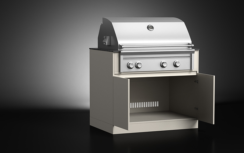 Modular Outdoor Kitchen Grill Cabinet With 2 Doors
