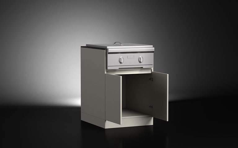 Modular Outdoor Kitchen Side Burner Cabinet With 2 Doors
