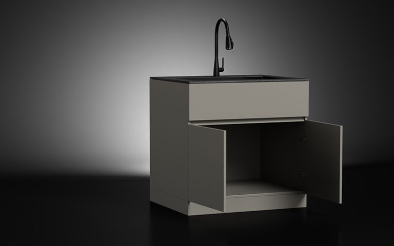 Outdoor BBQ Sink Cabinet