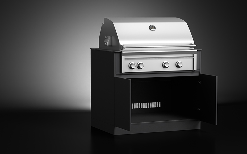 Outdoor Grill Cabinet With 2 Doors