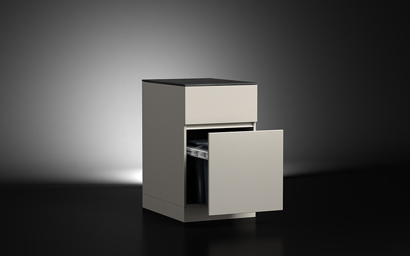 Outdoor Trash Pull-Out Cabinets