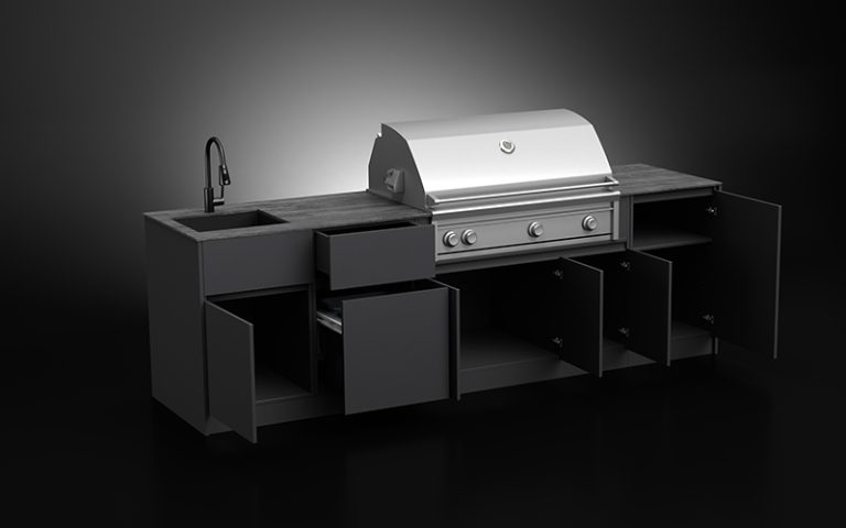 Powder Coated Aluminium Outdoor Modular Kitchen Units