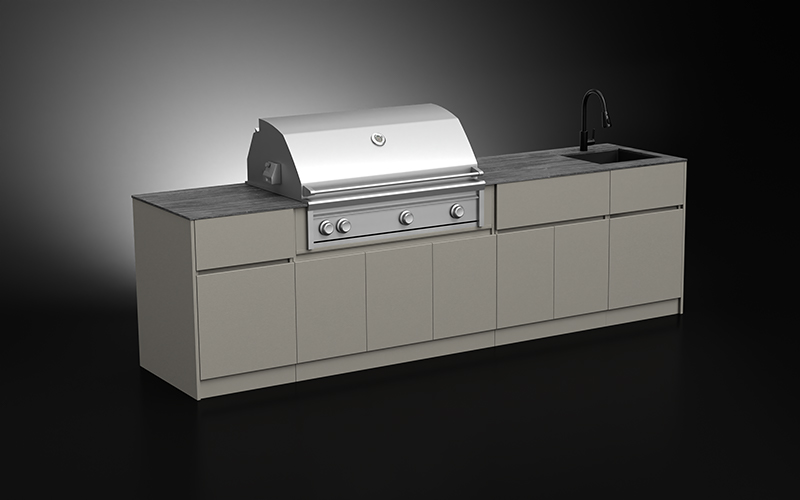 Powder Coated Kitchen Cabinets Outside