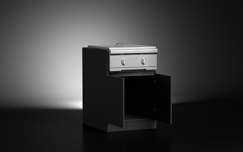 Power Burner Outdoor Kitchen Cabinet With 2 Doors