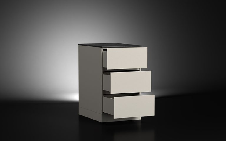 Three Drawers Outdoor Kitchen Cabinet With Countertop