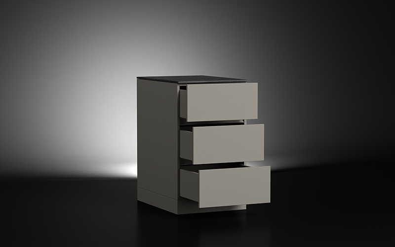 Three Drawers Outdoor Storage Cabinet