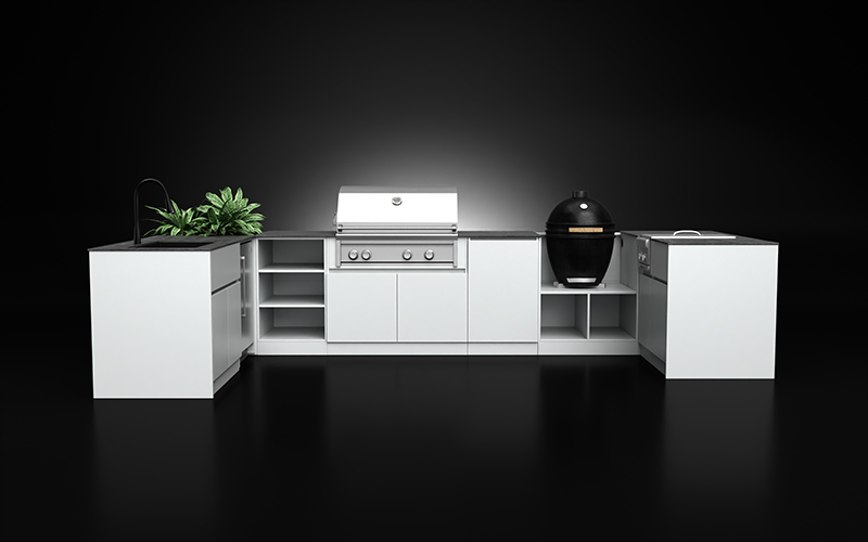 U Shaped Extruded Aluminium Outdoor Kitchen Cabinet