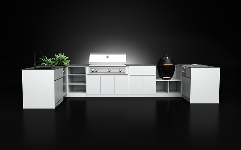 U Shaped Outdoor Kitchen Modules