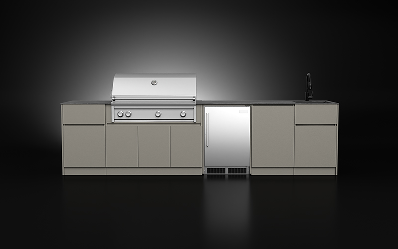 Weatherproof Outdoor BBQ Kitchen With Fridge