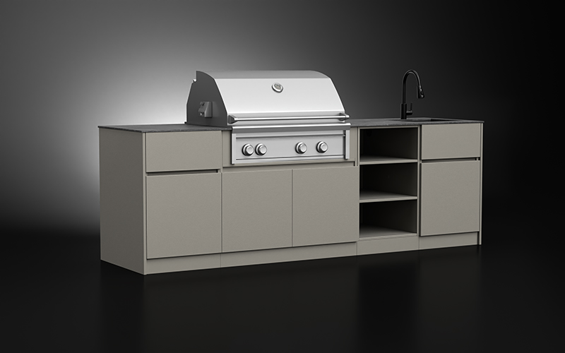 Weatherproof Outdoor Kitchen Cabinets For 36 Grill