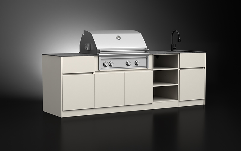 Weatherproof Outdoor Kitchen Cabinets With Countertop