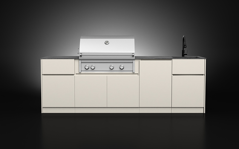 Weatherproof Small Outdoor Ktchen With Sink