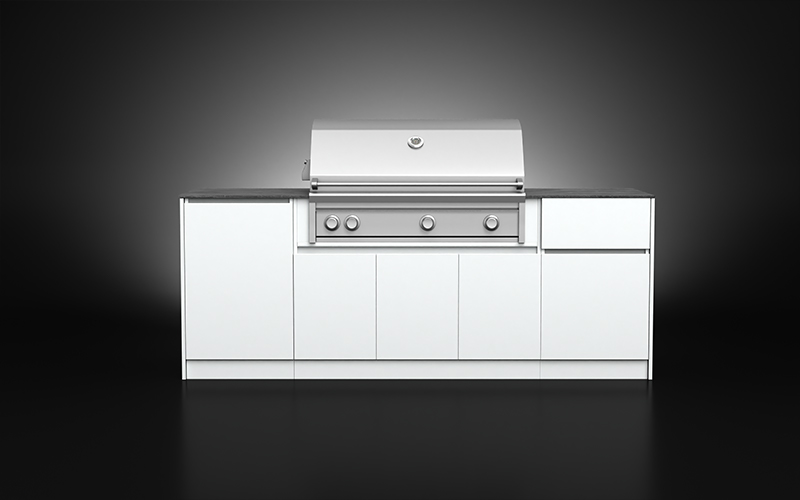 White Color Modular Outdoor Kitchen